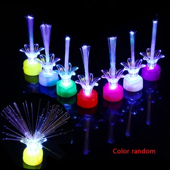 

Plastic Random Color Romantic UV Flash Plum Blossom Fiber Optic Portable RFID Blocking Party Decor