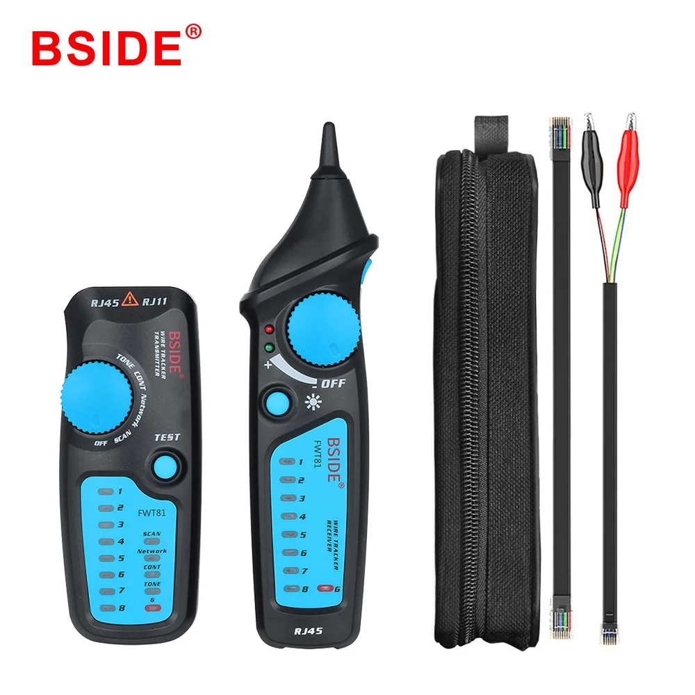 

Bside Cable Tracker Diagnose RJ45 RJ11 Telephone Wire Cable Tester Network LAN TV Electric Line Finder Tester Networking Tools