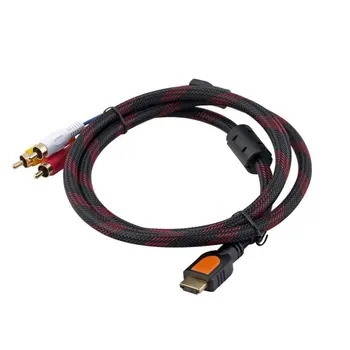 

5ft HDMI Male to RCA Audio and Video AV Cable Adapter for PS4 to Xbox Wii Male Conversor Cable Adapter