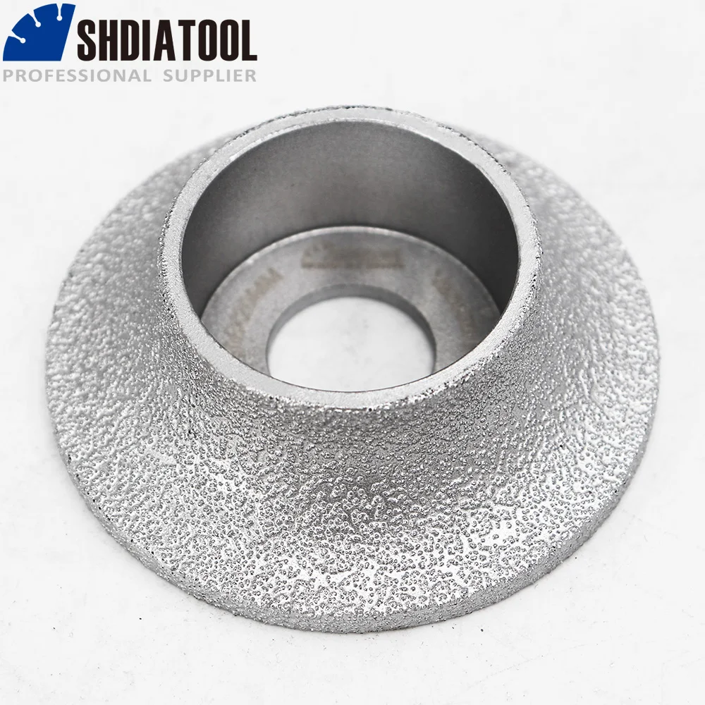 SHDIATOOL Dia75mmX20mm Profile Wheel For Demi-bullnose Edge, Vacuum Brazed Diamond Grinding Wheel