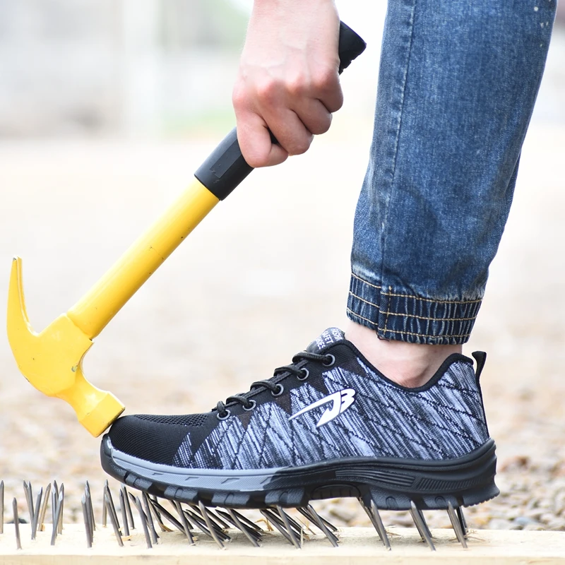 

Men Steel Toe Cap Work Safety Shoes Male Anti-slip Steel Puncture Proof Construction Boots Autumn Women Large Size Safety Boots