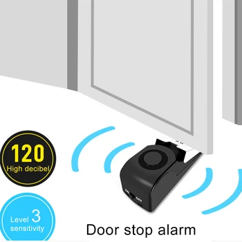 

Home Security Door Alarm Stopper Wireless 120db Door Stop Alarm Door Block Vibration Alarm Door Stop Traveling Security