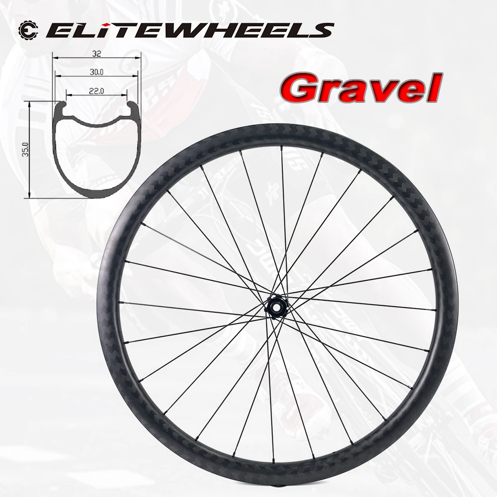 Колеса для велосипеда ELITEWHEELS 700C карбоновый тормоз 35*32 мм | Спорт и развлечения