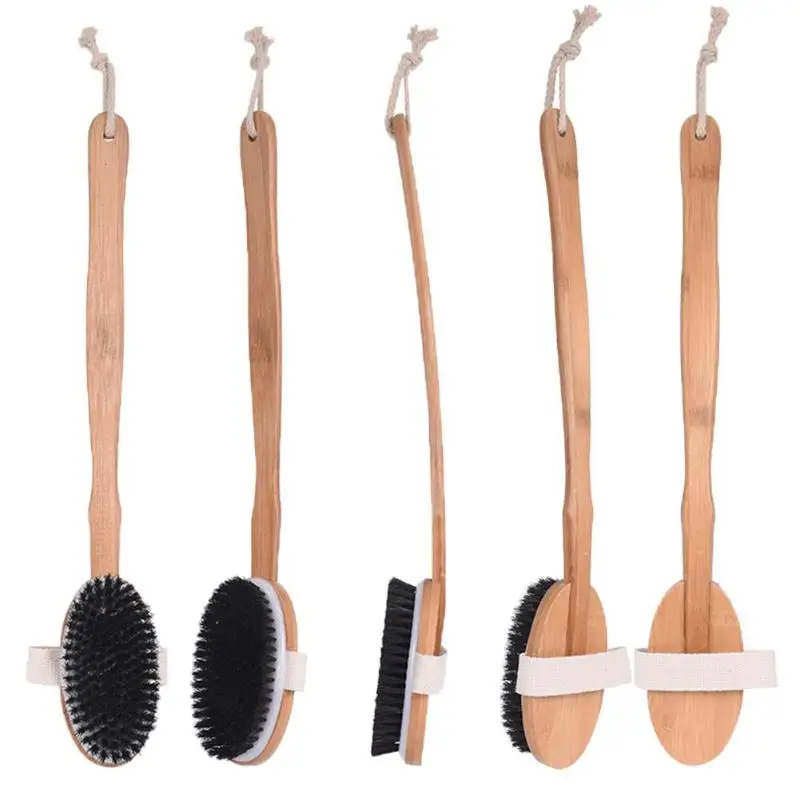 3pcs/set Exfoliating Body Massage Shower Brush Luffa Rubbing Bath Towel Massage Sole Soft Natural Bristle Bath Brush