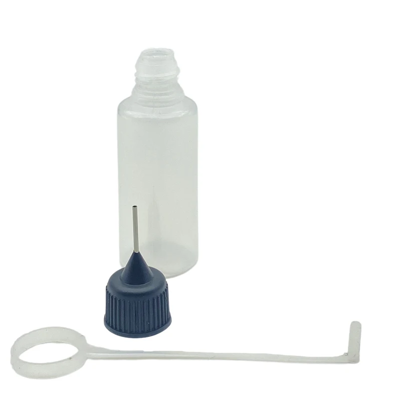 

100pcs Liquid Empty Container Soft 15ml PE Plastic Bottles With Metal Needle Screw Cap Vial