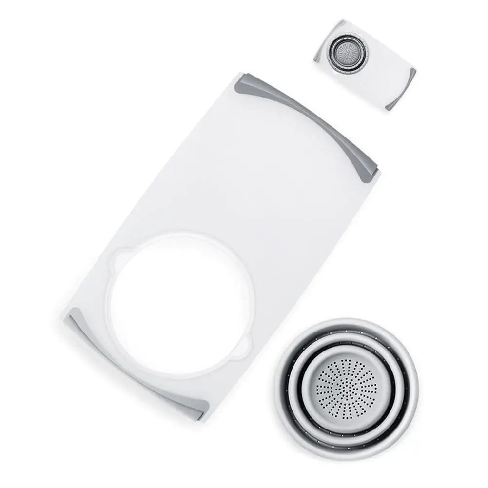Multi-Functional 3 In 1 Chopping Board Detachable Folding Drain Basket