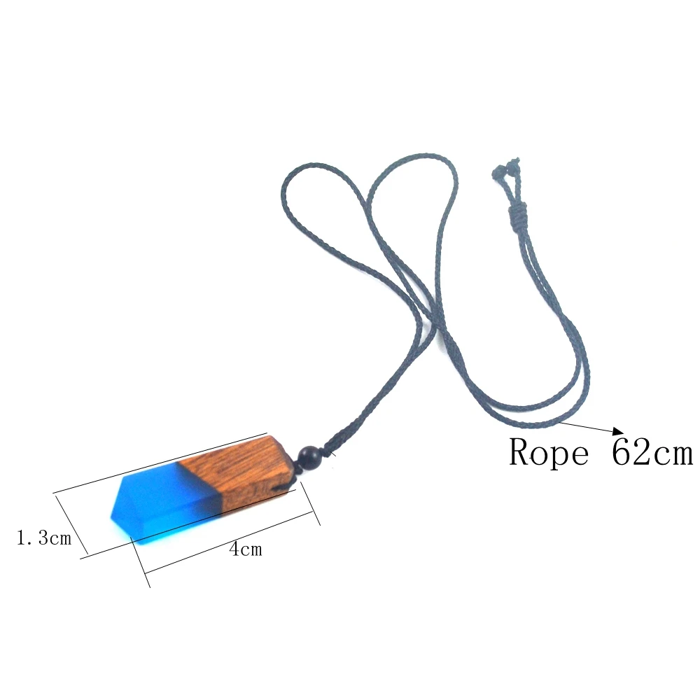 Leanzni, новая мода, ручная работа, дерево, смола, ожерелье, кулон, для мужчин и женщин, применимые ювелирные изделия, вязальная веревка, подарки