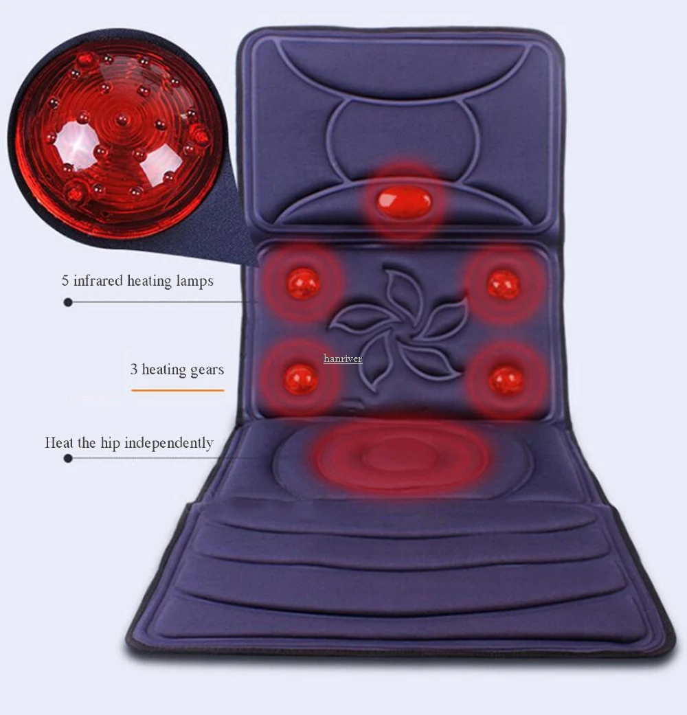 Электрический массажный матрас многофункциональный массажный аппарат массажная подушка оборудование для всего тела