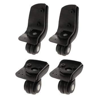 

2 Pair Suitcase Universal Wheel, Travel Suitcase Trolley Luggage Bag Swivel Caster Left and Right Wheels Replacement Parts
