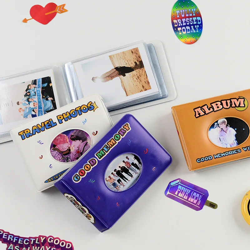 만화 원형 앨범 36 개 미니 사진 인스탁스 사진 앨범, 미니 후지 인스탁스 및 명함용 7s 8 25 50s 미니 사진 앨범