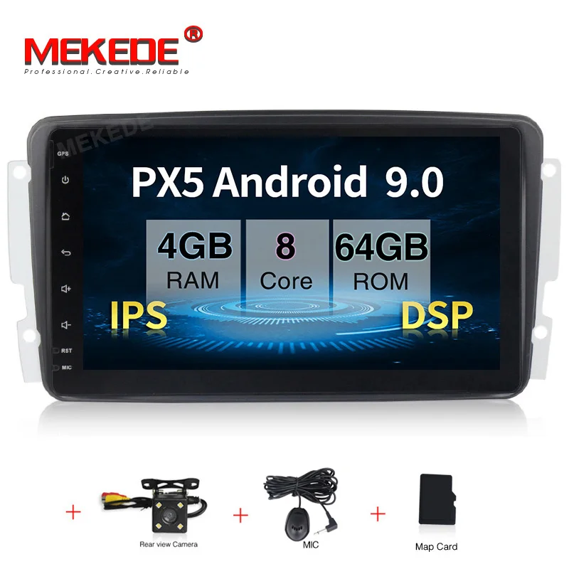 MEKEDE 4G Оперативная память 64G Встроенная память 8 дюймов Android9.0 GPS автомобильный радиоприёмник для Mercedes Benz CLK W209 W203 W208 W463 Vaneo Viano Vito - Цвет: 64G camera