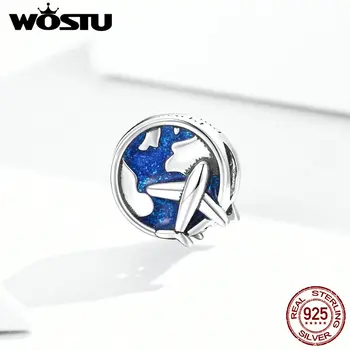 

WOSTU 2020 New Original blue World Voyage Bead fit Pandora charms silver 925 beads Bracelet for women diy fashion jewelry make