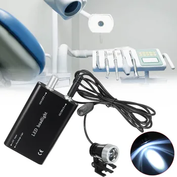 

Portable 1W LED Dental Head Light Spotlight Black Headlight Clip Dental Medical Binocular Magnifier Glasses Loupe Dentist Exams