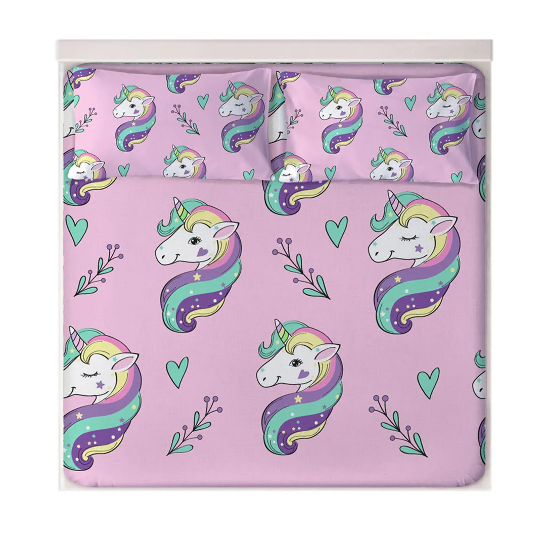 Flowers Unicorn Fitted Sheets