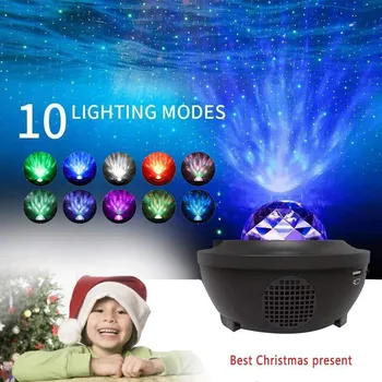 

Colorful Projector Starry Sky night Blueteeth USB Voice Control Music Player Projector LED Night Light With USB Remote Control