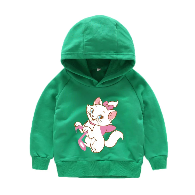 Marie Aristocats/одежда с кошкой; детская рубашка с длинными рукавами; толстовки для детей; весенняя куртка; свитер для маленьких девочек; милое детское пальто; От 2 до 10 лет - Цвет: color 2