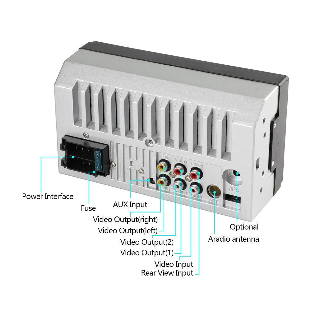 7018B Автомобильный mp3 плеер радио станция 1 Din аудио стерео USB AUX TF карта FM Bluetooth с камерой заднего вида пульт дистанционного управления