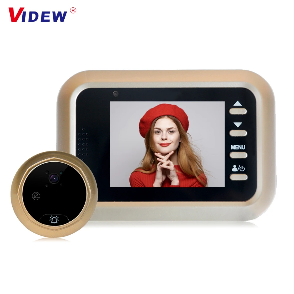 wireless audio intercom 2.4" Peephole Viewer Doorbell Camera with Color Screen Monitor HD IR Night Vision Home Door Camera Bell Video Doorbell wireless door intercom