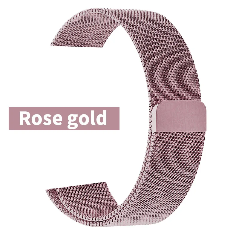 Rose gold Для Apple Watch Series 3 42 мм ремешок бирюзовый зеленый браслет Миланская петля ремешок для Apple Watch Series 5 40 мм ремешок 44 мм - Цвет ремешка: Rose gold