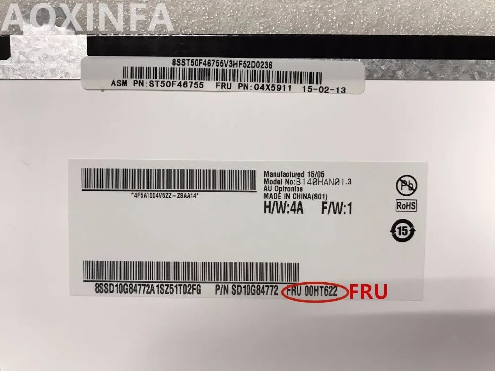 14 дюймов B140HAN01.2 LP140WF1 SPB1 B140HAN01.3 B140HAN01.0 B140HAN01.1 для thinkpad L440 T440 экран 1920X1080 30 шт