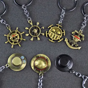 

Anime ONE PIECE Keychain Key Chain Luffy Zoro Sanji Nami Hat Key Ring Car Charm Holder Chaveiro Pendant Keyring Fashion Jewelry