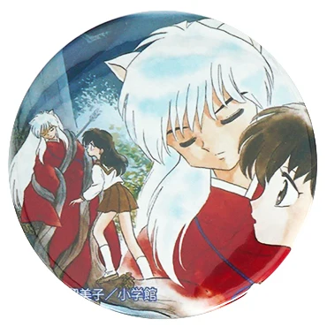 Inuyasha феодальная сказка значок аниме собака демон Kagome Naraku Miroku Sango Shippo Sesshomaru Koga металлический значок брошь булавки - Окраска металла: 02