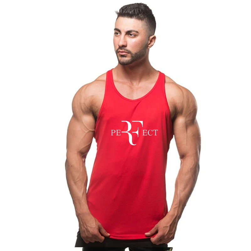 Gym Fitness vest Men's stretch tight vest round neck breathable and quick-drying men's vest running sleeveless T-shirt