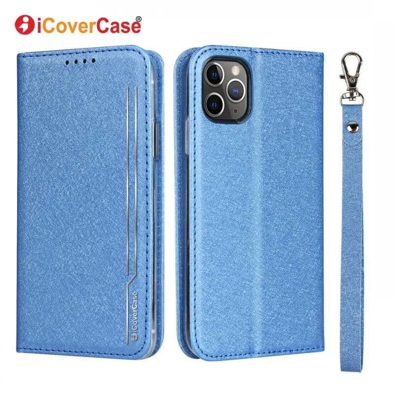 Магнитный кожаный флип чехол iCoverCase для iPhone 7 Plus телефонный 11 Pro 5 5s SE 2020 SE2 6 6s 8 X XR XS Max