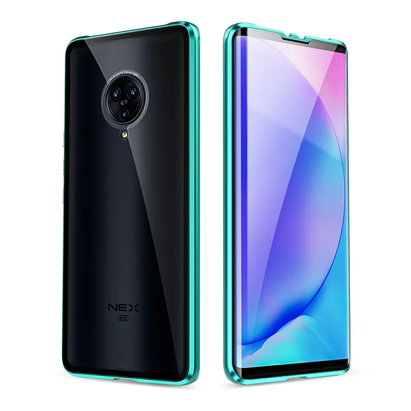 For VIVO Nex 3 Case Nex3 360 Front+Back double-sided Tempered Glass Case for VIVO Nex 3 Magnetic Metal Cover for VIVO Nex 3