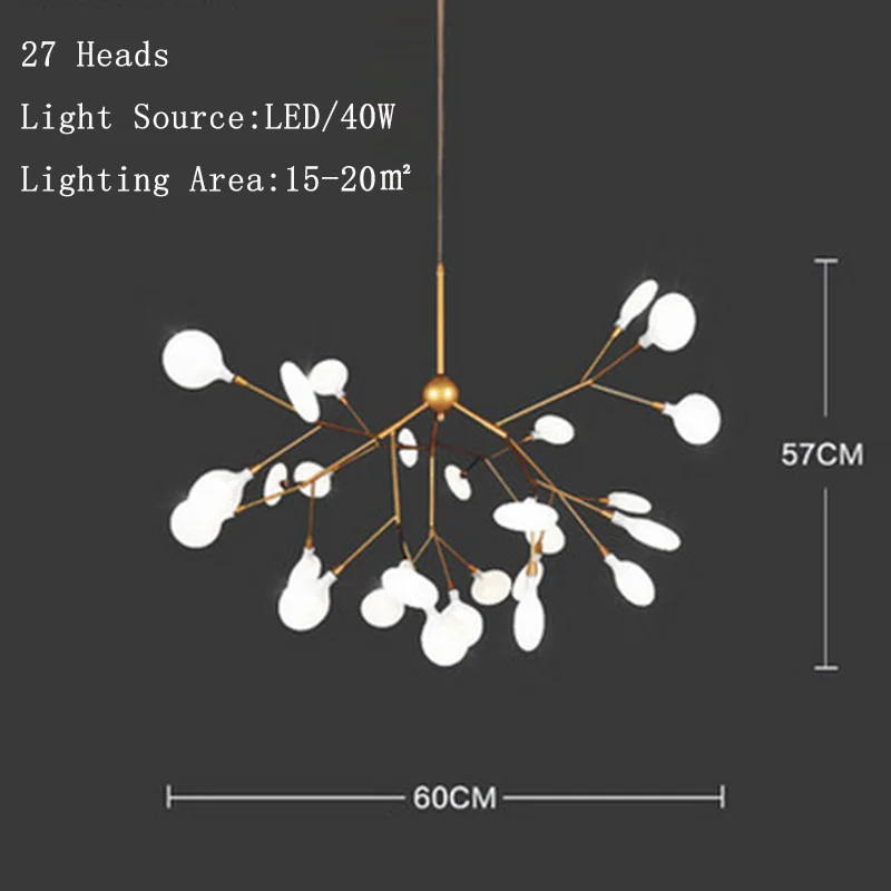 Model 2 Нордическая люстра Светлячок постмодерн Led свет творческое искусство личность лист свет вилла ресторан гостиная освещение - Цвет абажура: Model 2