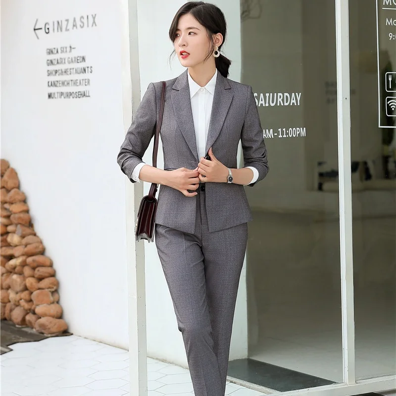 High Quality Ladies Blazer Women Business Suits with Pant and Jacket Sets Work Wear Clothes Office Uniform Styles