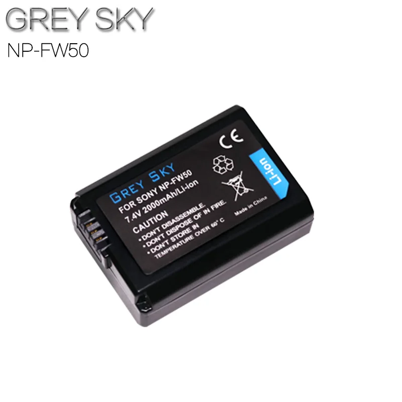 3 шт. 2000 мАч NP-FW50 NP FW50 батарея для цифровой камеры+ ЖК-дисплей USB двойное зарядное устройство для sony NEX-3 a7R Alpha a6500 a6300 a6000 a5000 a3000 - Цвет: 1 battery