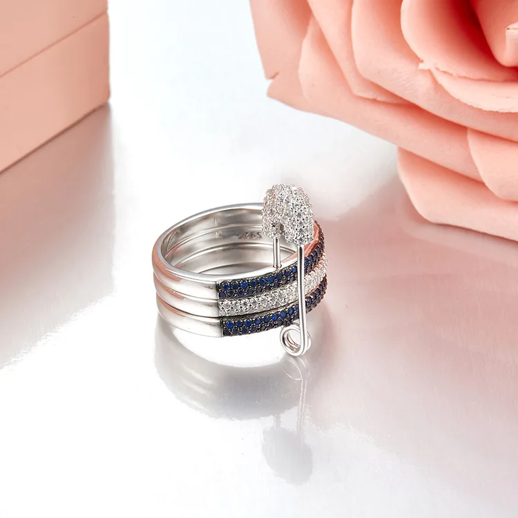 Monaco ювелирные изделия три группы ААА кубического циркония булавки кольца S 925 стерлингового серебра нагрудник Подвески палец кольцо известная марка ювелирных изделий