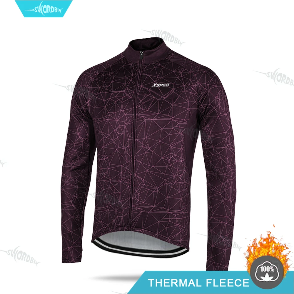 Зимняя одежда для езды на велосипеде, одежда для велоспорта, профессиональная команда, MTB, теплые флисовые рубашки, куртка с длинным рукавом, сохраняющая тепло одежда - Цвет: Cycling Jersey
