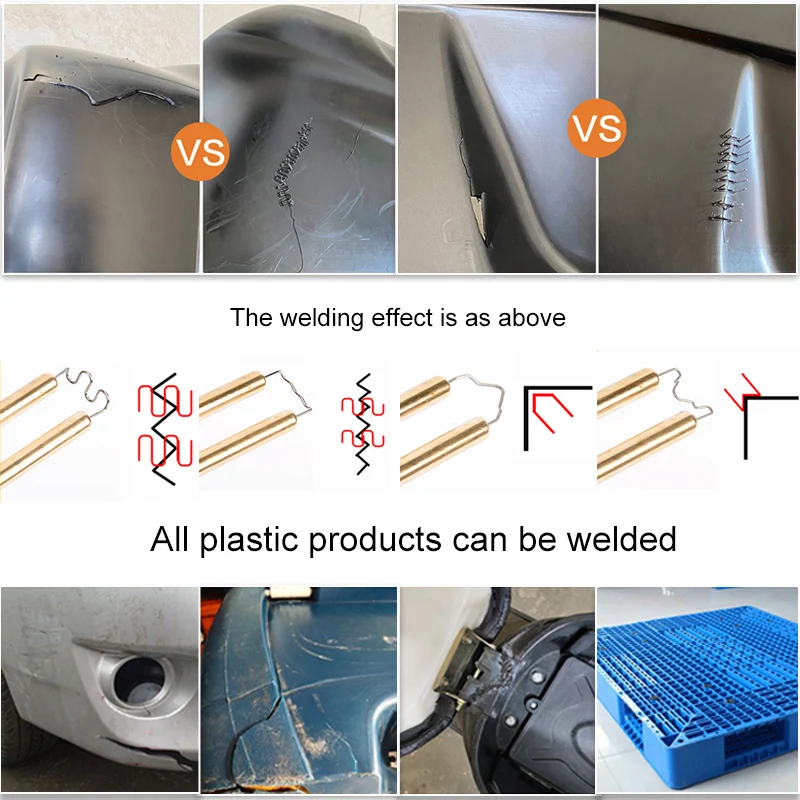 Plastic Repair Gun Car Bumper Repair Plastic Welding Kit Hand-held Plastic Welding Machine Plastic Sliding Iron Hot Stapler 4