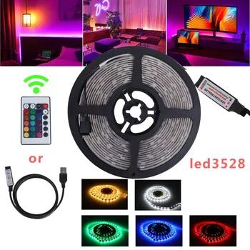

USB LED Strip Lamp 2835SMD DC5V Flexible LED Light Tape Ribbon 1M 2M 3M 4M 5M HDTV TV Desktop Screen Backlight Bias Lighting