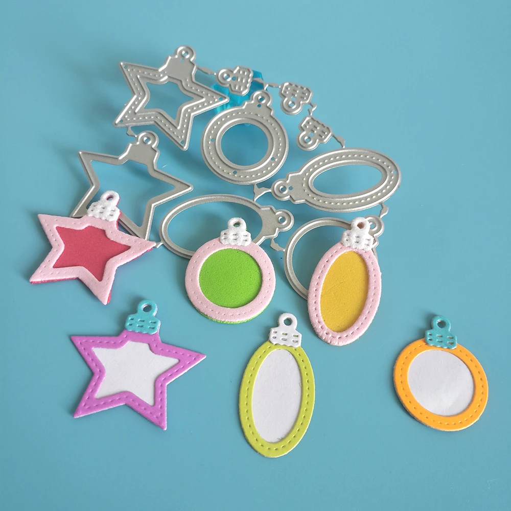 

Metal cutting diess for pentagonal, round, oval ornaments, used for DIY scrapbooks, card album decoration, crafts
