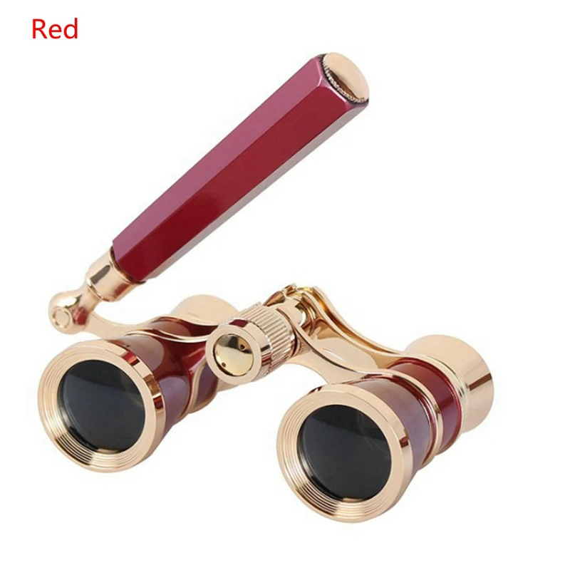 Telescope Folding Opera Glasses Theater Vintage Binoculars With Retractable Handle Night Vesion For Camping Horse Riding Tools