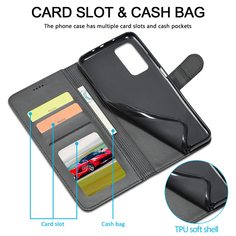 Leather Wallet Flip Phone Case - Sleek and Stylish Design
