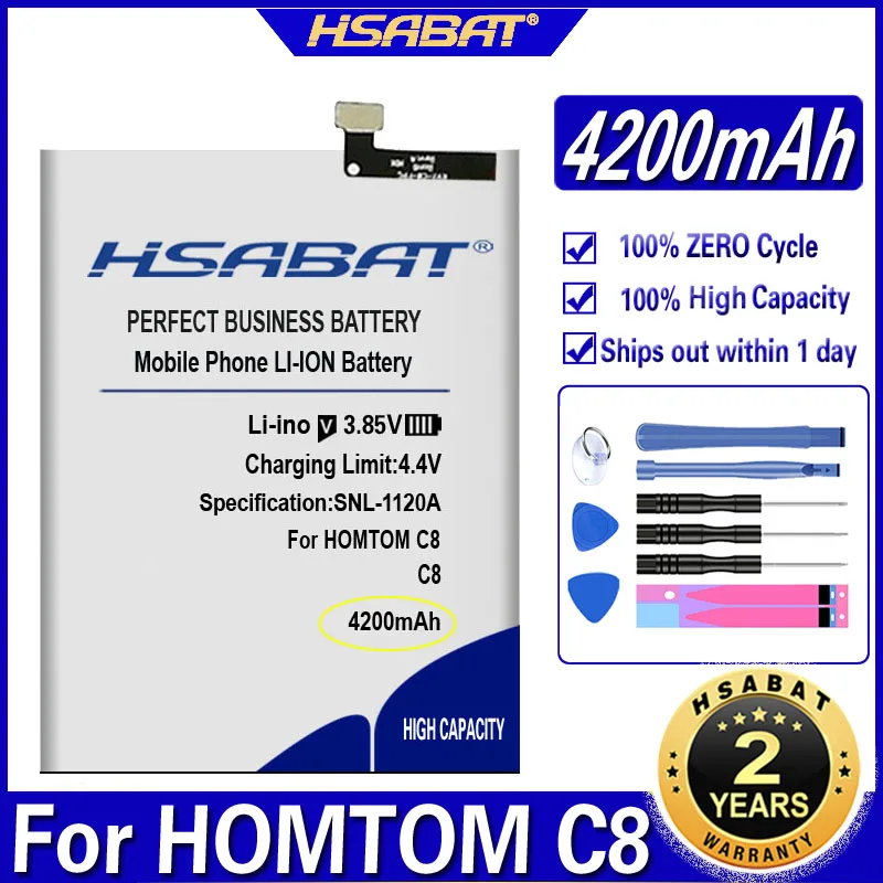 HSABAT C8 4200 мАч аккумулятор большой емкости для Homtom смартфонов|Аккумуляторы