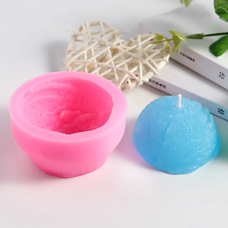 Силиконовые формы 3D мороженое мяч Форма DIY Fondant(сахарная) шоколадный торт украшения Sugar Craft пресс-форм для выпечки инструменты лампы в форме свечи Мыло Форма для выпечки тортов