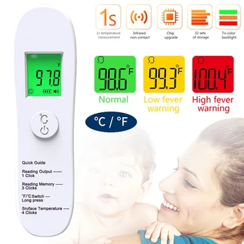 

Digital LCD Thermometer Infrared Non-contact Forehead Ear Thermometer High Precision Children Adult Body Temperature Measure