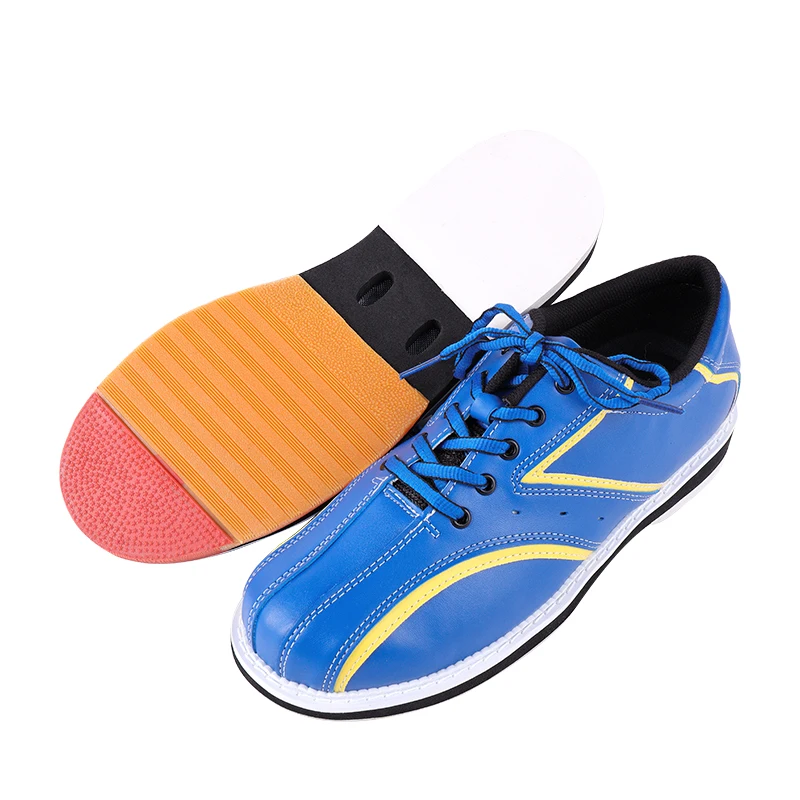 Мужская обувь для боулинга; женская нескользящая обувь на шнуровке; комфортные кроссовки; дышащая обувь для тренировок; EU38-46; D0765 - Цвет: Синий