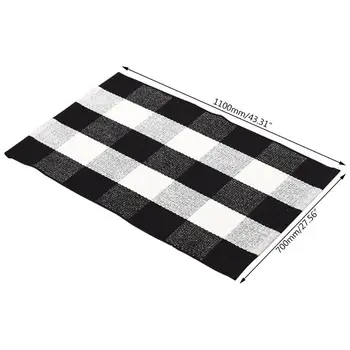 

27.5''x 43'' Check Plaid Area Outdoor Rugs for Layered Door Mats Kitchen Living Room Bedroom