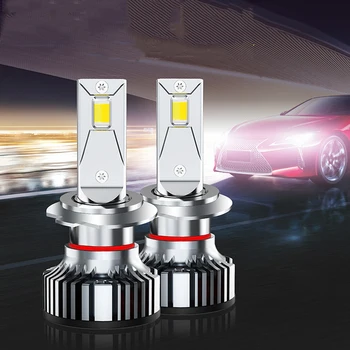 

1Pcs Three-color Temperature K9 New Smart Car LED Headlights 3570 High-power High-brightness Spotlight Led Headlights H4 H7