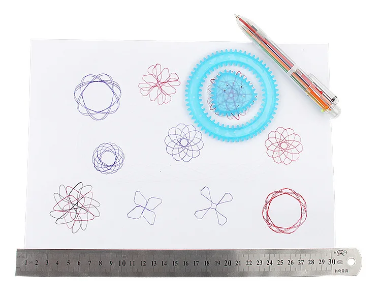 Spirograph игрушки для рисования, набор блокировочных шестеренок и колес, аксессуары для рисования, креативная развивающая игрушка для детей, художественная живопись