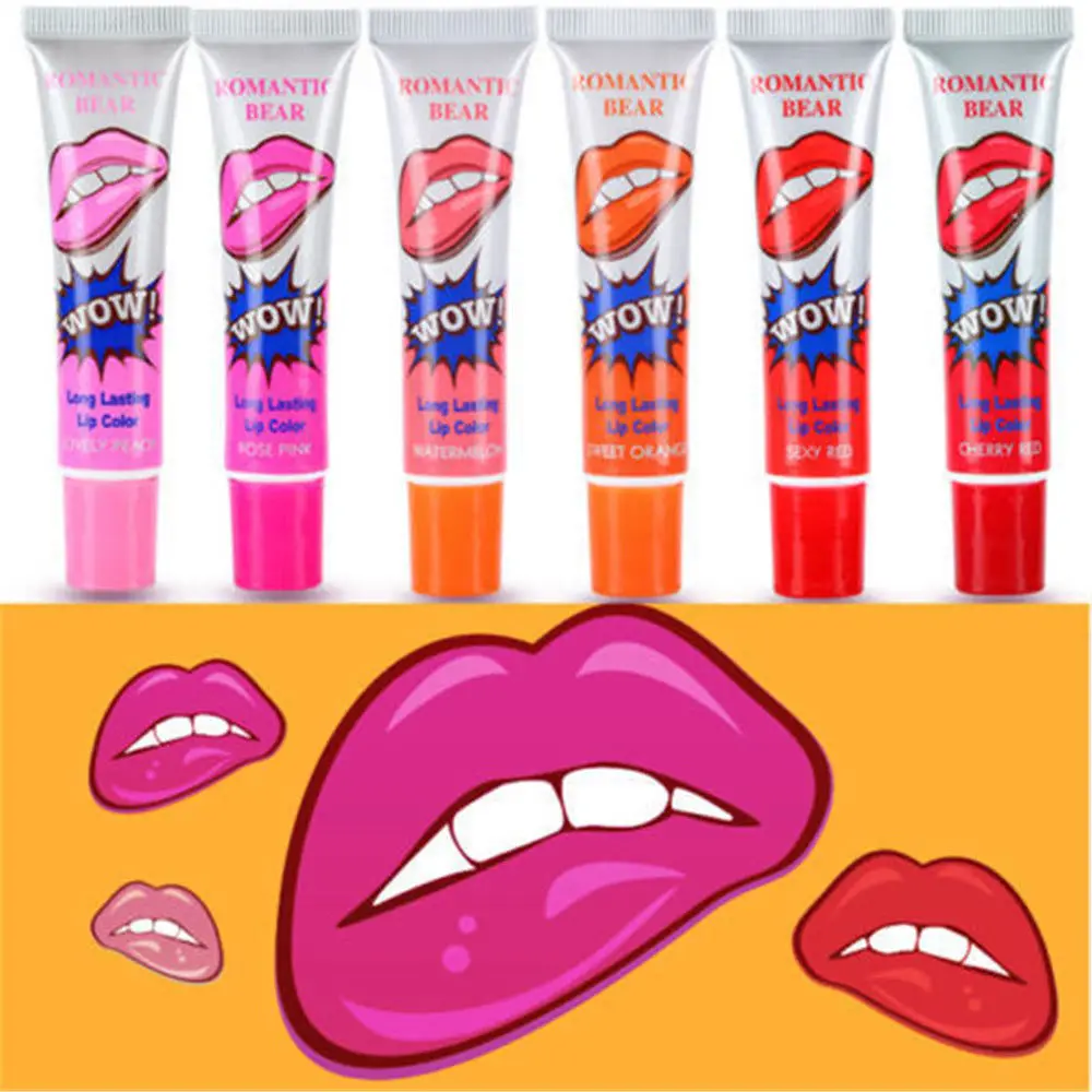 

Lip Gloss Peel-off Lasts For 24h No Stain Marine Collagen Lipstick Balm Plant Romantic Bear Makeup Moisturizing Lip Mask
