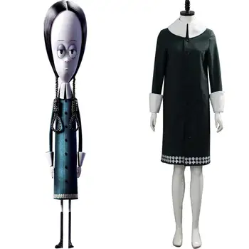 

Wednesday Addams Cosplay Costume Adult Women Men Jacket Coat Halloween Carnival Costumes