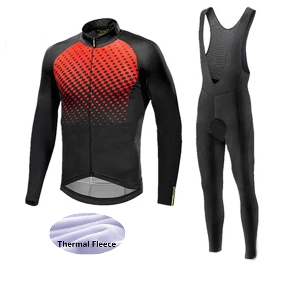 Jerseys and pants Mavic Pro team зимний комплект из Джерси с длинным рукавом для велоспорта, одежда для горного велосипеда, Теплая Флисовая одежда для велоспорта, Майо Ropa Ciclismo - Цвет: Jerseys and pants