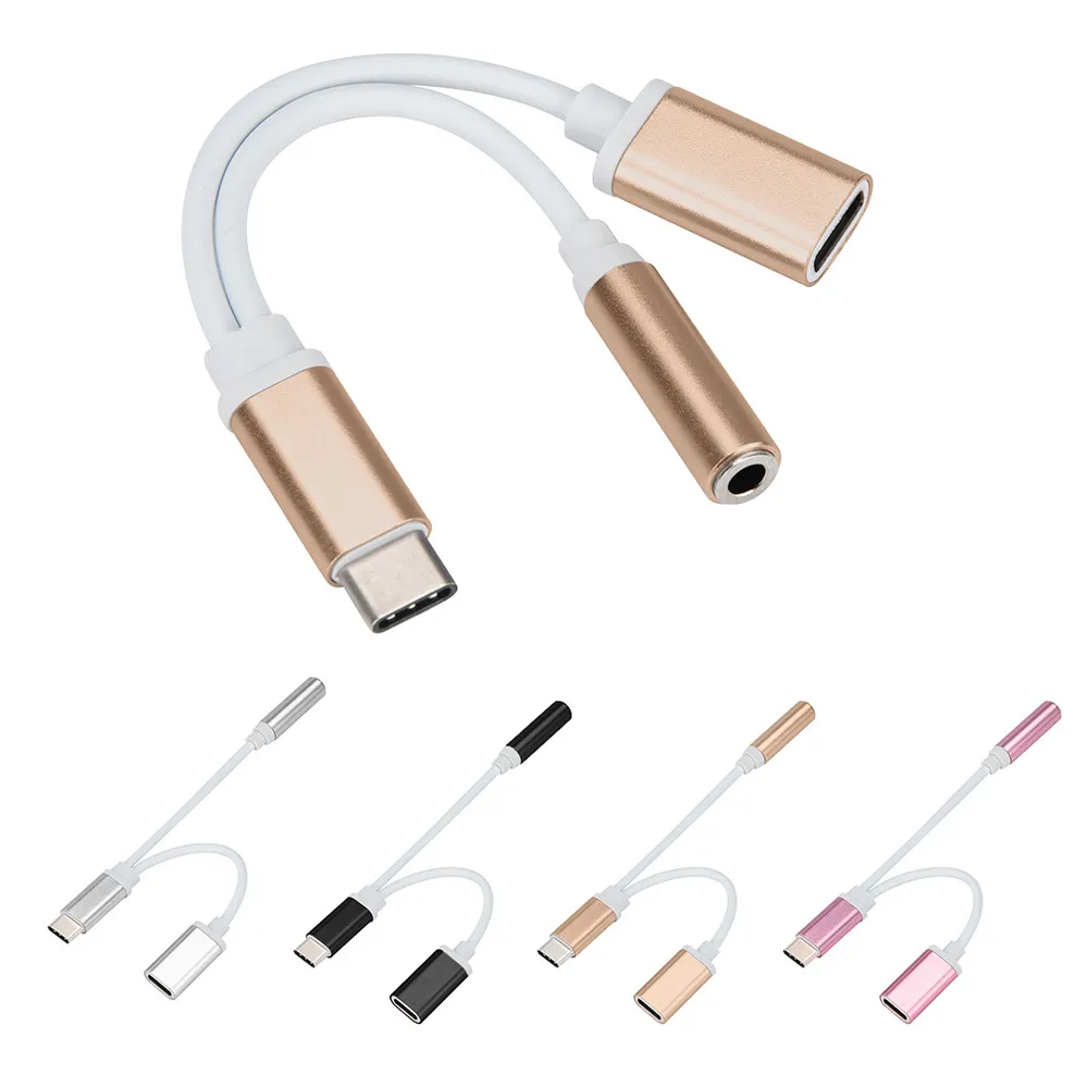 Usb type-C до 3,5 мм разъем наушники AUX аудио сплиттер конвертер Кабель-адаптер# BO